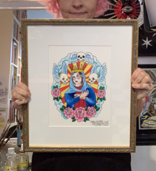 Madonna Watercolor Framed - Image 3